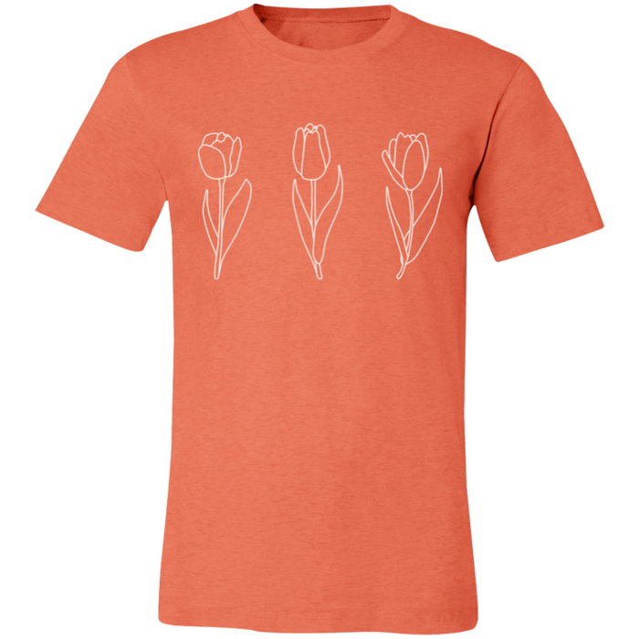 Blooming Tulips graphic t-shirt in Heather Orange