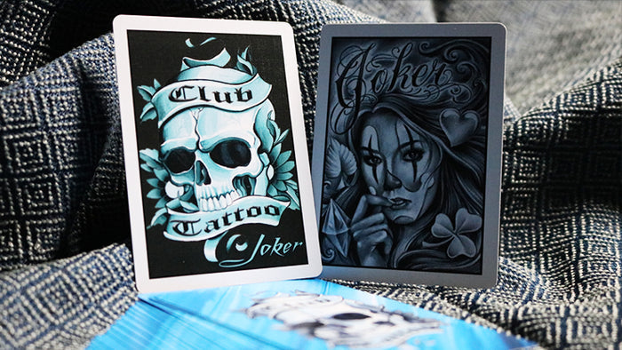 Blue Bicycle Club Tattoo Playing Cards Playing Cards by US Playing Card Co.