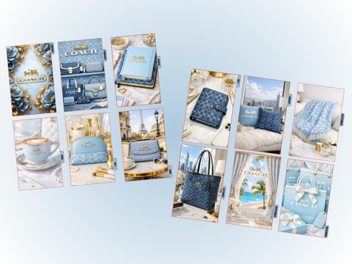 Blue Denim Coach | Monthly Dividers | A5 Rings | Set of 12 | PRE-ORDER