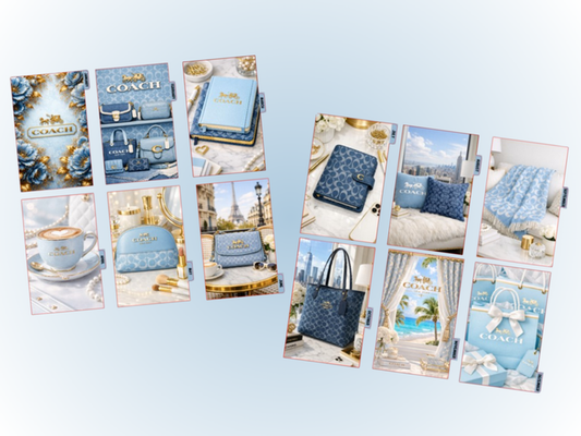 Blue Denim Coach | Monthly Dividers | A5 Rings | Set of 12 | PRE-ORDER