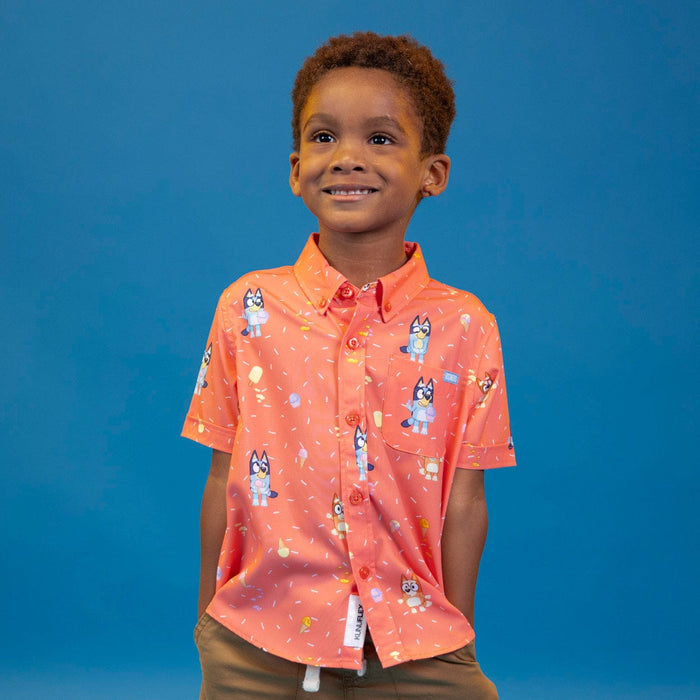 RSVLTS Bluey Preschool Short Sleeve Shirt Bluey "Don't Let It Melt" – Preschooler KUNUFLEX Short Sleeve Shirt