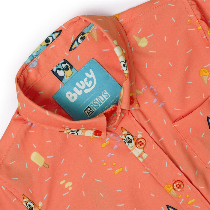 RSVLTS Bluey Preschool Short Sleeve Shirt Bluey "Don't Let It Melt" – Preschooler KUNUFLEX Short Sleeve Shirt