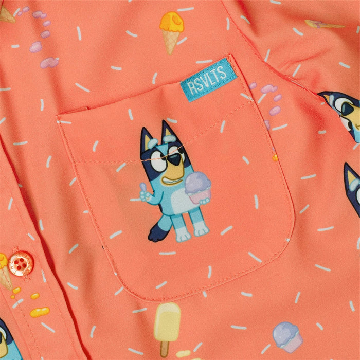 RSVLTS Bluey Preschool Short Sleeve Shirt Bluey "Don't Let It Melt" – Preschooler KUNUFLEX Short Sleeve Shirt