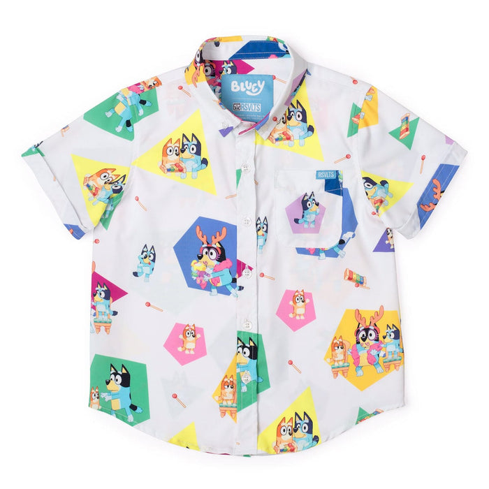 RSVLTS 2T Bluey Preschool Short Sleeve Shirt Bluey "Magic Xylophone" – Preschooler KUNUFLEX Short Sleeve Shirt