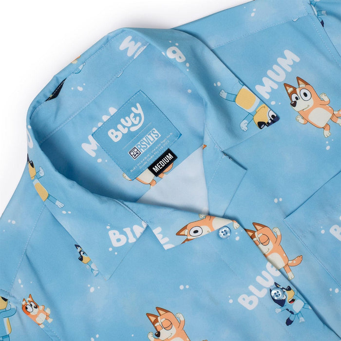 RSVLTS Bluey Women's Short Sleeve Shirt Bluey "Meet the Heelers" – Women's KUNUFLEX Short Sleeve Shirt