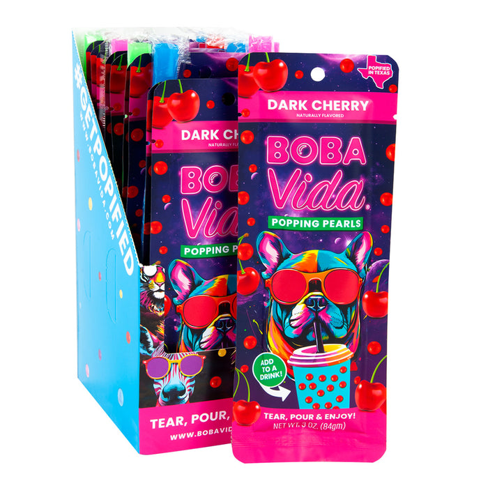 Bobavida Dark Cherry Popping Boba Candy - 10 Count