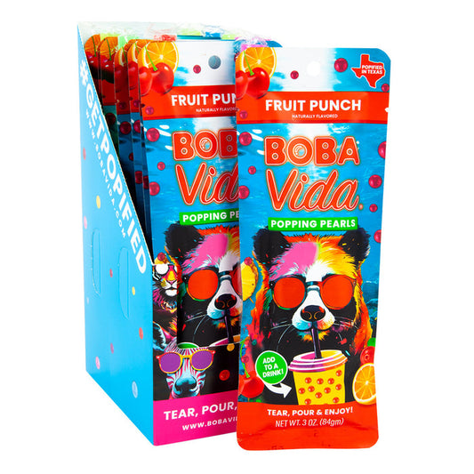 Bobavida Fruit Punch Popping Boba Candy - 10 Count