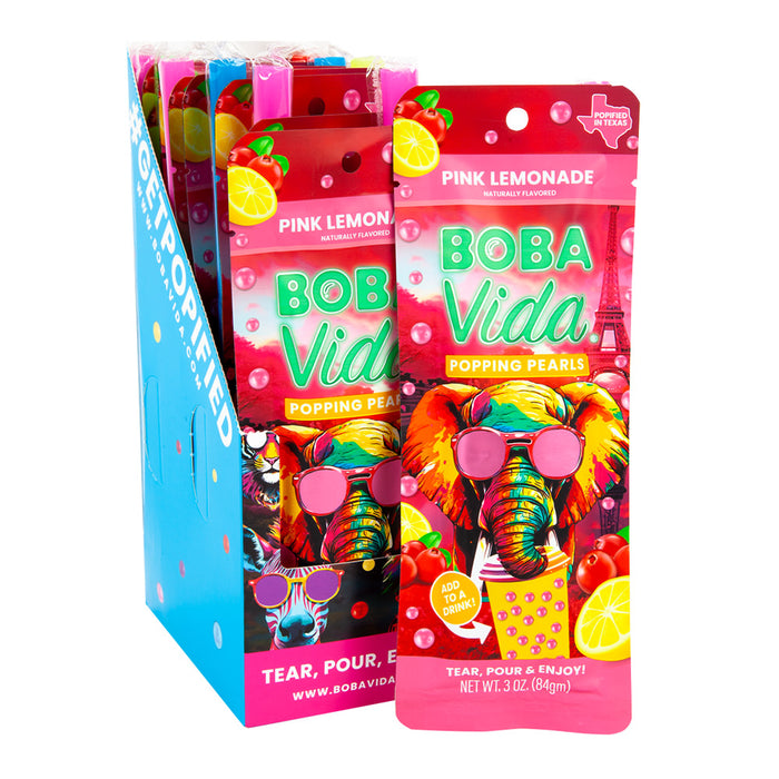 Bobavida Pink Lemonade Popping Boba - 10 Count
