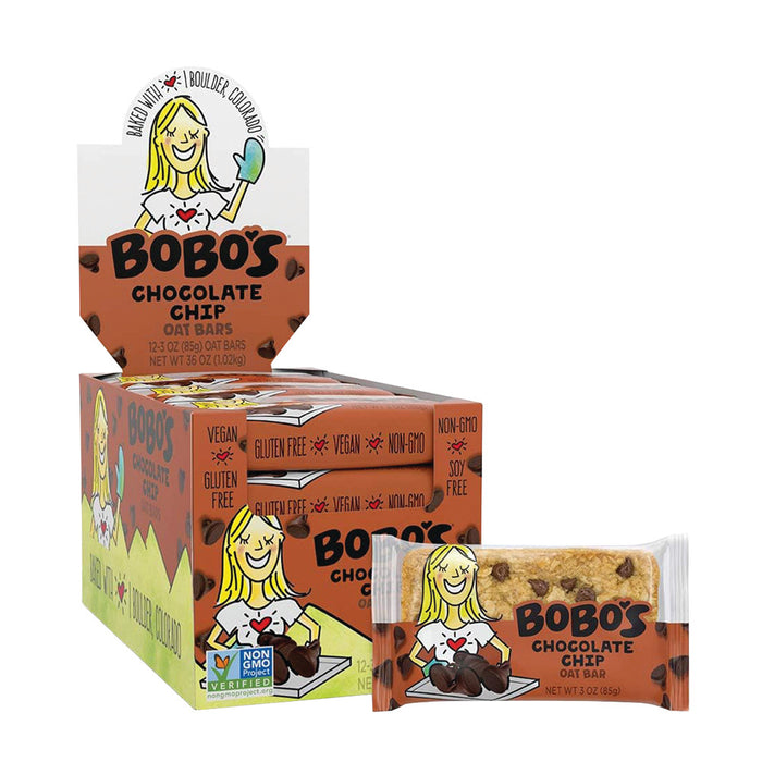 Bobo's Chocolate Chip Oat Bar Snacks - 12 Count
