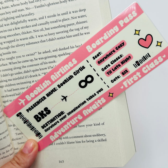 Bookish Boarding Pass Bookmarks