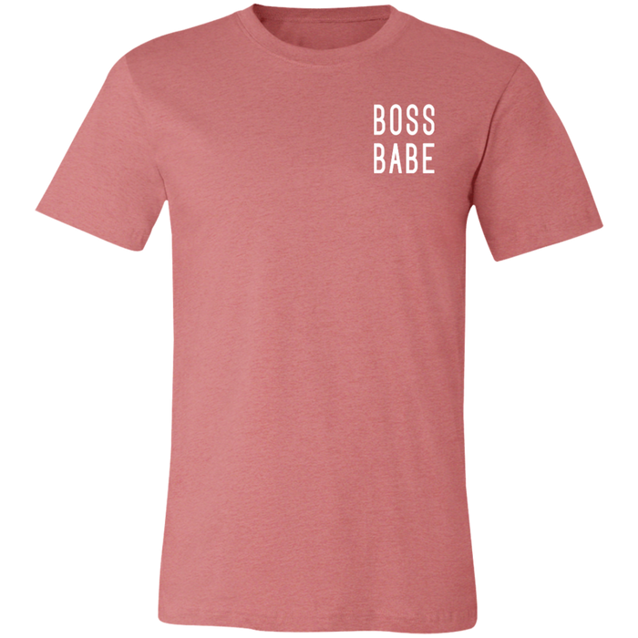 Boss Babe graphic t-shirt in Heather Mauve