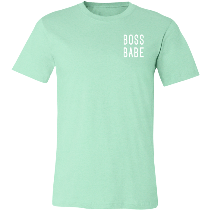 Boss Babe graphic t-shirt in Heather Mint