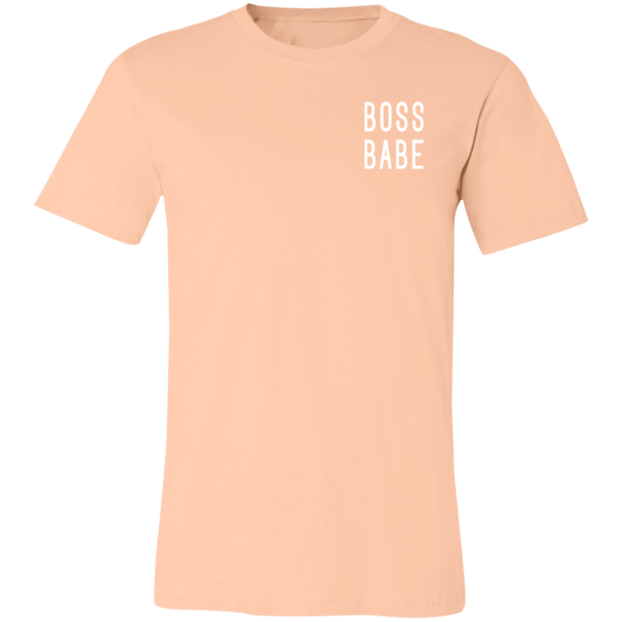Boss Babe graphic t-shirt in Heather Peach