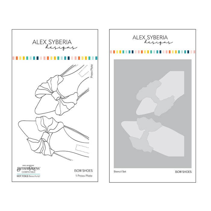 Bow Shoes Press Plate & Stencil Set Bundle