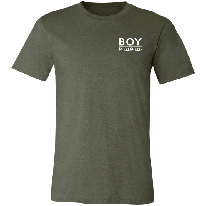 Boy Mama graphic t-shirt in Heather Military Green