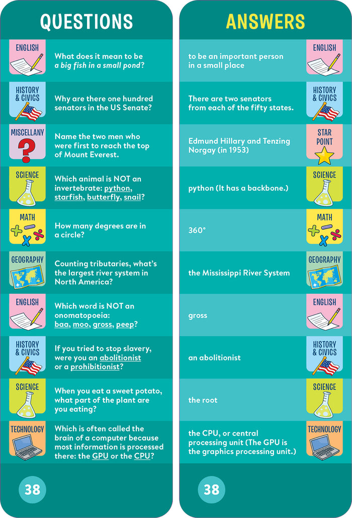 Brain Quest 5th Grade Smart Cards Revised 5th Edition