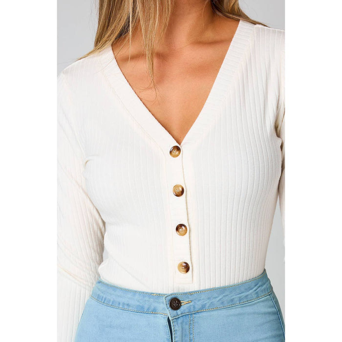 BuddyLove - Holly White Long Sleeve Bodysuit