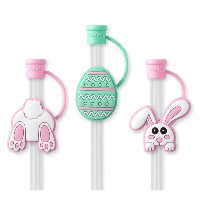 Bunny Trail Straw Topper Set, Swig
