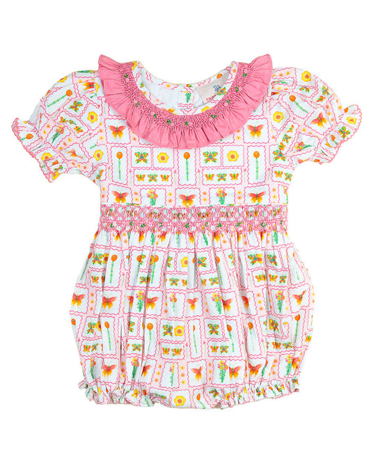 Butterfly Garden Smocked Jenny Bubble