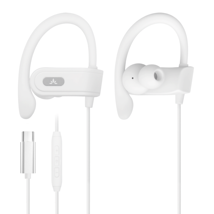 C171 Wired USB C Earbuds for Sports & Running with Microphone & Volume Controls, Compatible with New iPhone 15 & 16, Samsung, Google & Android Type C Phones Headphones with Ear Hook