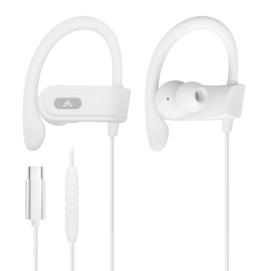C171 Wired USB C Earbuds for Sports & Running with Microphone & Volume Controls, Compatible with New iPhone 15 & 16, Samsung, Google & Android Type C Phones Headphones with Ear Hook