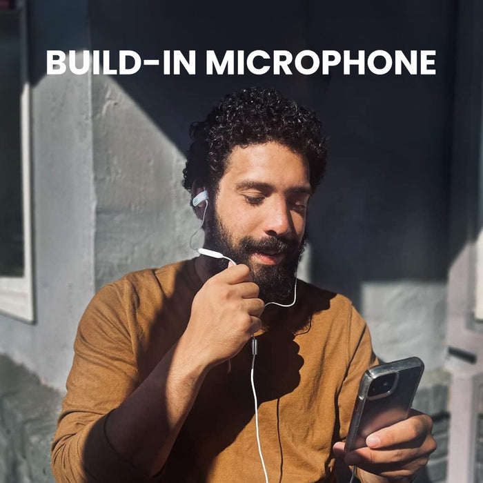 C171 Wired USB-C Earbuds for Sports and Running, built-in microphone for clear, hands-free calls.