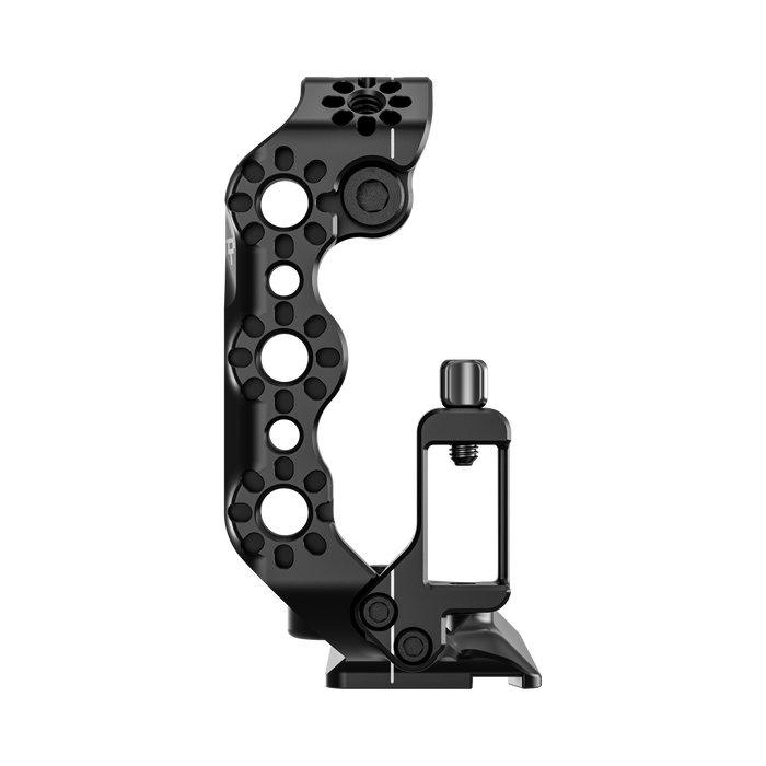 wooden camera cage l-bracket for canon eos c50 - side