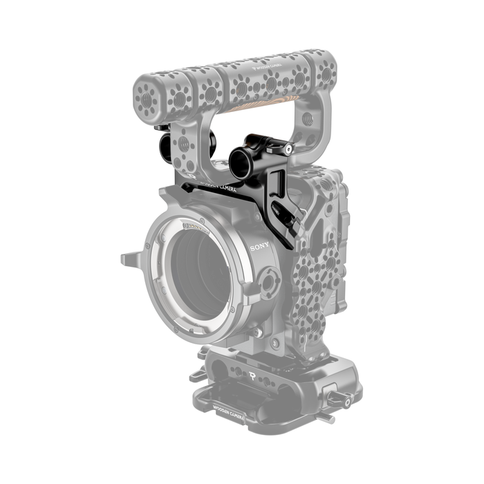 cage mount top dual rod clamp on camera with handle
