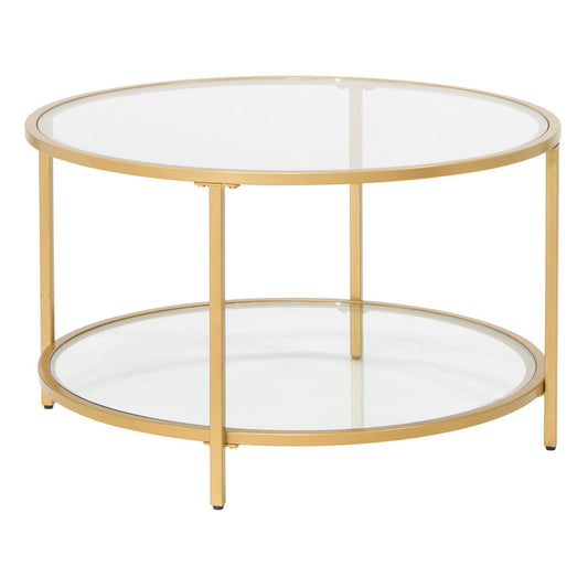 Camber Elite 28" Round Coffee Table, Gold 72057