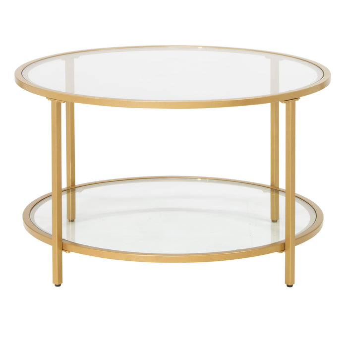 Camber Elite 28" Round Coffee Table, Gold 72057
