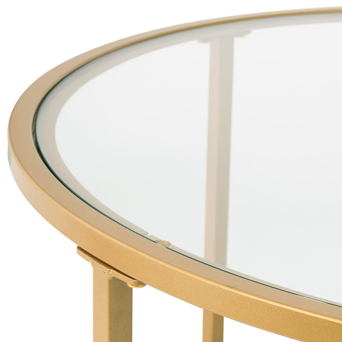 Camber Elite 28" Round Coffee Table, Gold 72057