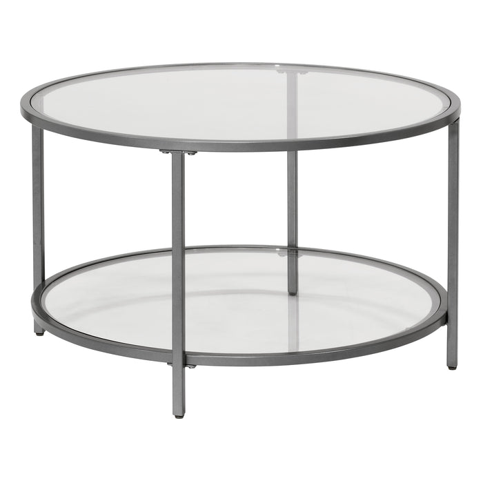 Camber Elite 28" Round Coffee Table, Pewter 72056