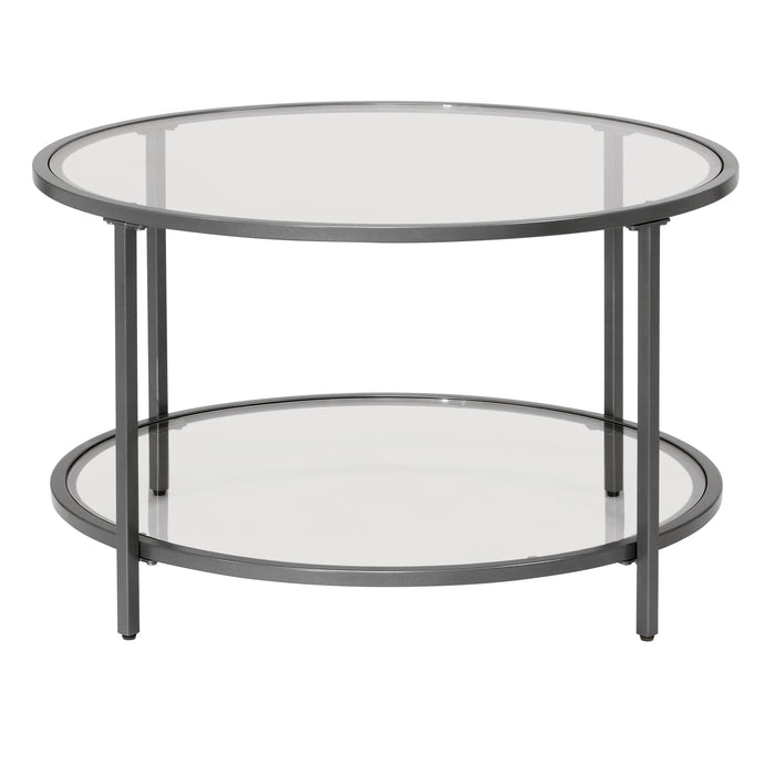 Camber Elite 28" Round Coffee Table, Pewter 72056