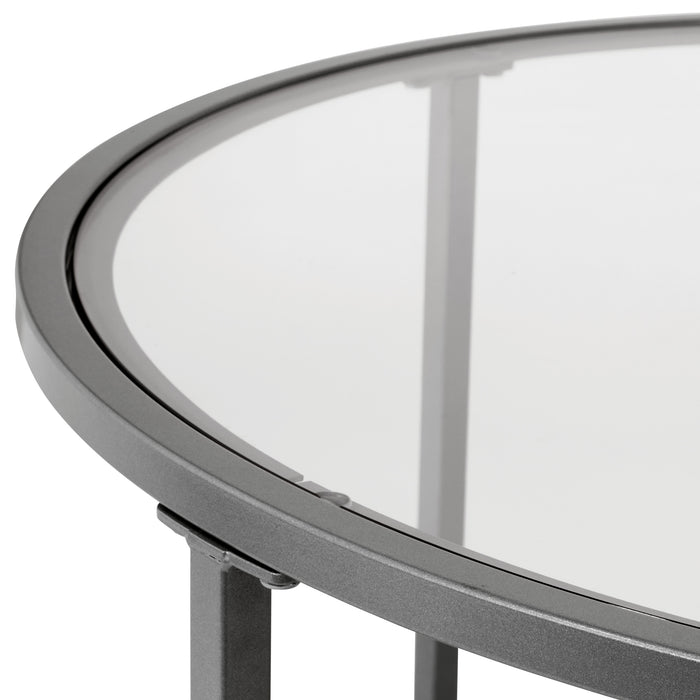 Camber Elite 28" Round Coffee Table, Pewter 72056
