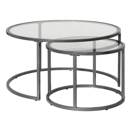 Camber Elite Round Nesting Coffee Table, Pewter 72059