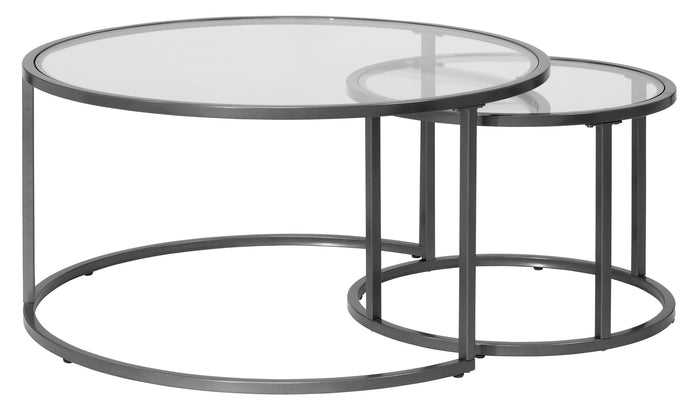 Camber Elite Round Nesting Coffee Table, Pewter 72059