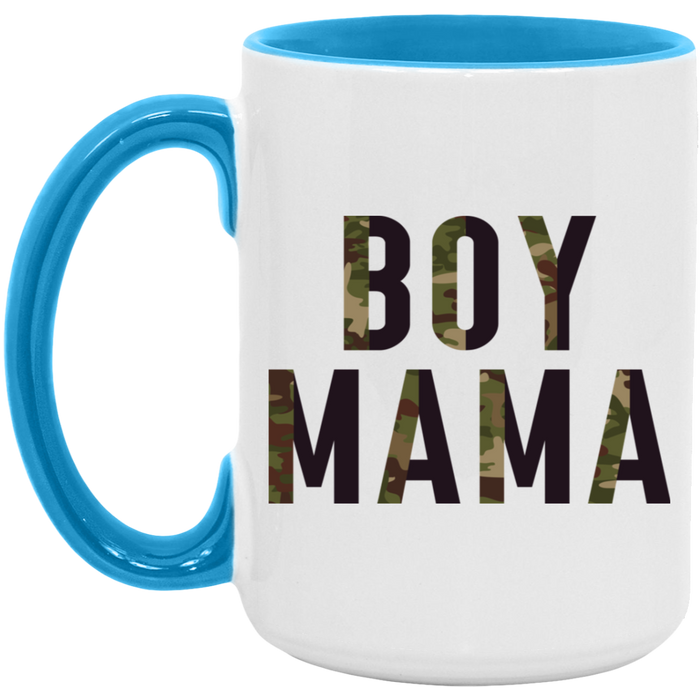Camo Boy Mama ceramic coffee mug, product photo 4