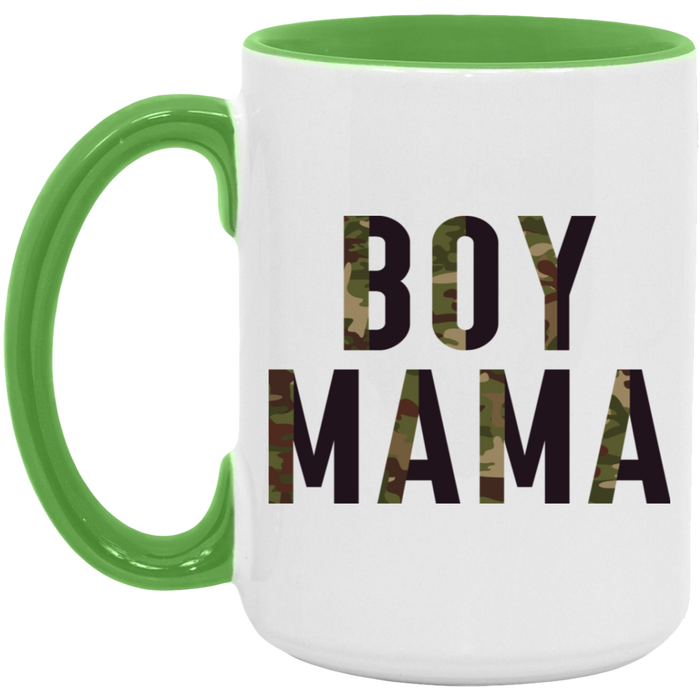 Camo Boy Mama ceramic coffee mug, product photo 5