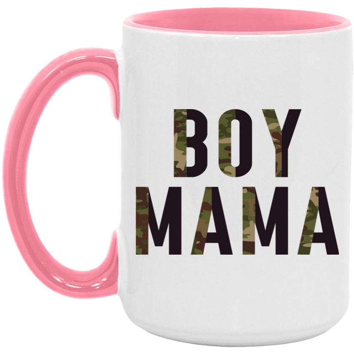 Camo Boy Mama ceramic coffee mug, product photo 6