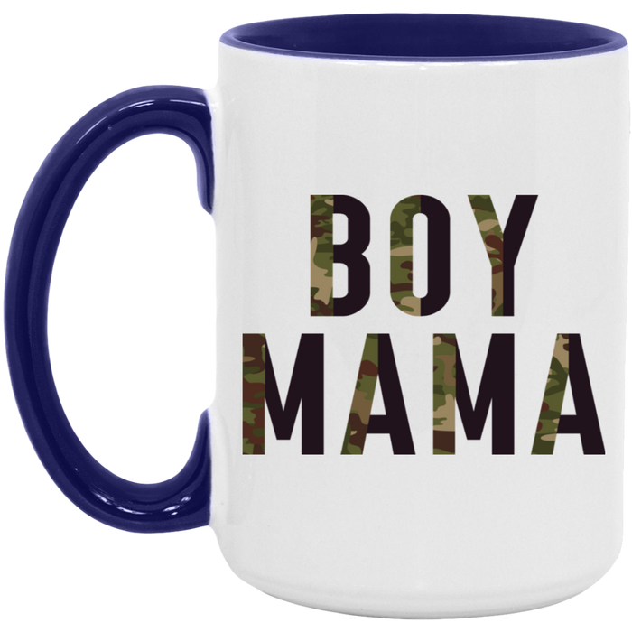 Camo Boy Mama ceramic coffee mug, product photo 7