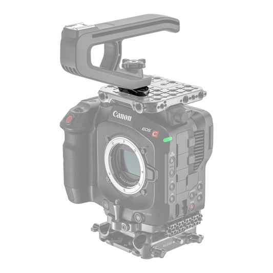 canon c80 ridge plate on camera