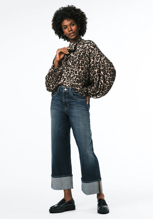Buffalo Women Shirts Brown Woven Woven Long Sleeve Woven Fabric Puff Sleeve