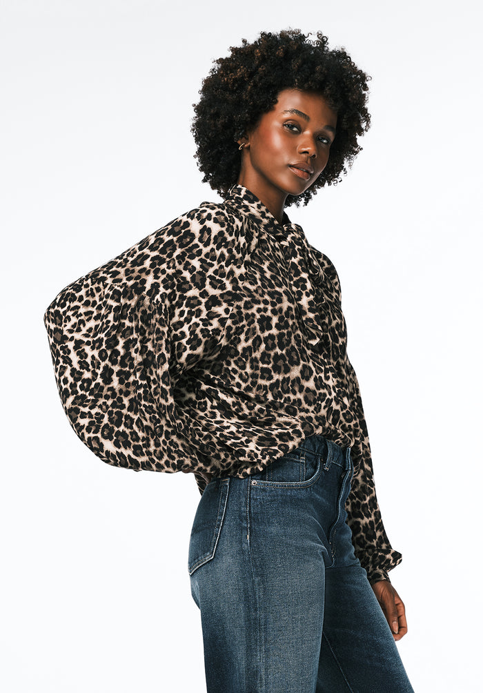 Buffalo Women Shirts Brown Woven Woven Long Sleeve Woven Fabric Puff Sleeve