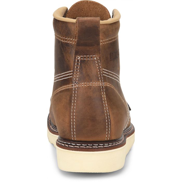 Carolina Men's 6" Domestic Dark Brown Steel Toe, Moc Toe Wedge Work Boot #CA7811