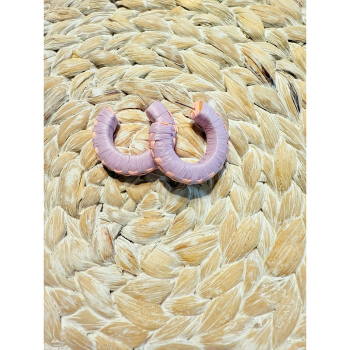 Checkered Earring (lilac)