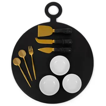 Cheese and Charcuterie Board Set- Round