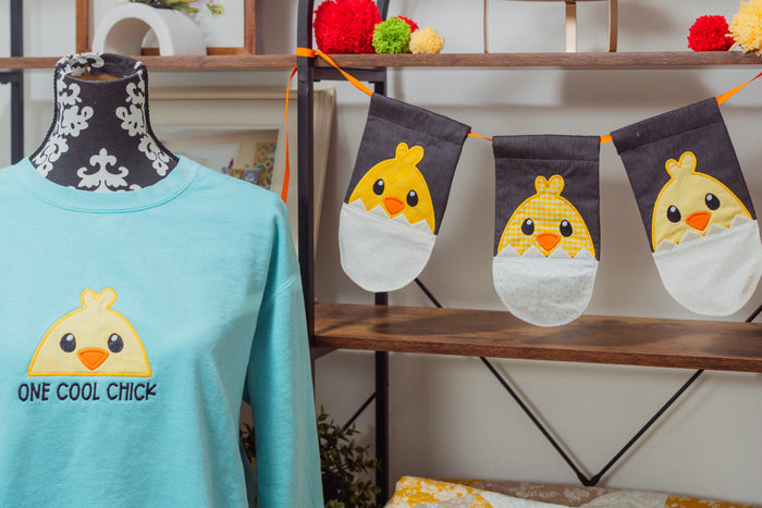 Chick Appliqué Set (Downloadable Machine Embroidery Design)