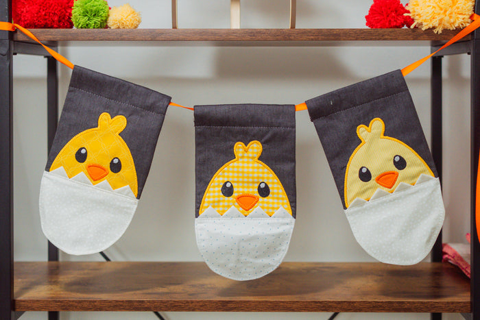 Chick Appliqué Set (Downloadable Machine Embroidery Design)