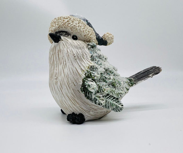 Chickadee Resin Winter Bird Figurine 6"