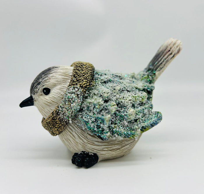 Chickadee Resin Winter Bird Figurine 6"